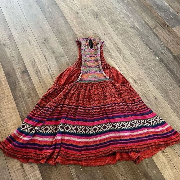 Free People Rare Hearts Red Knit Crochet Sweater Tunic Mini Dress
Womens size S - Picture 2 of 12